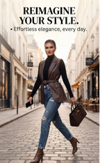 Gilet Cuir Élégant