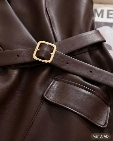 Gilet Cuir Élégant