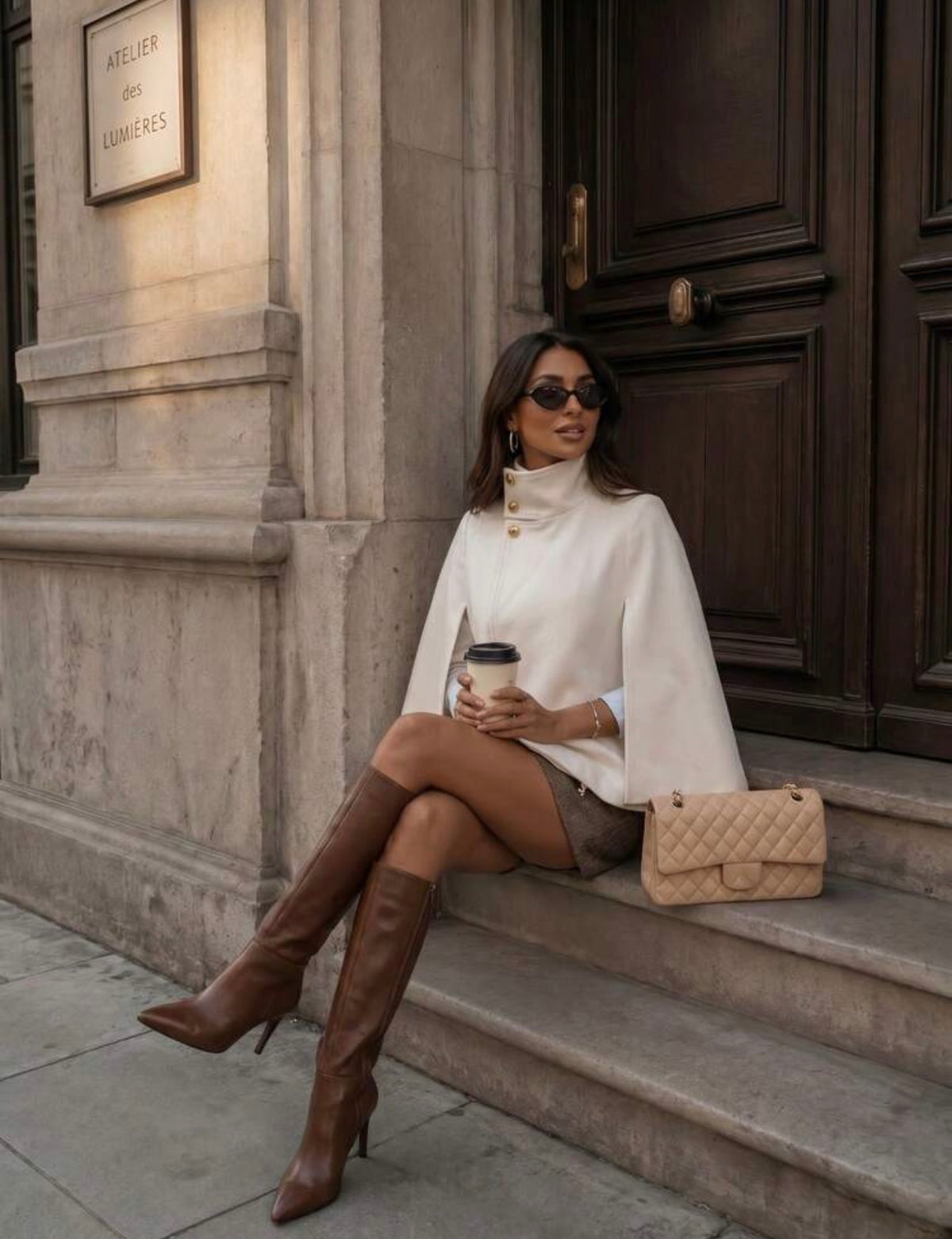 🤎 Élégance d’hiver | Cape Coat