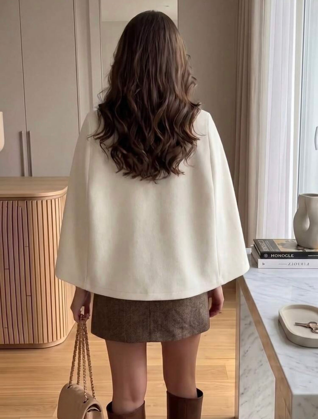 🤎 Élégance d’hiver | Cape Coat