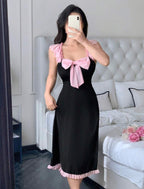 🖤 Black & 🎀 Pink Night Dress